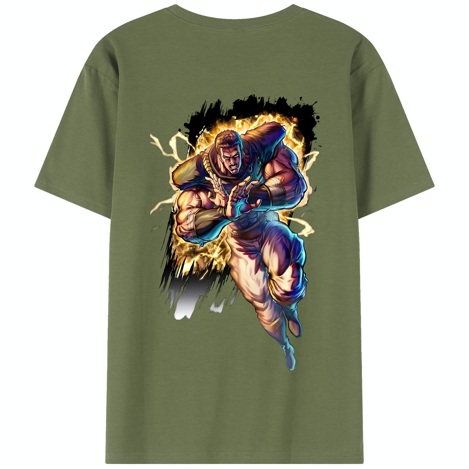 （画像用） 北斗の拳 Fist of the North Star 綿100％半袖Tシャツ（背面プリント）